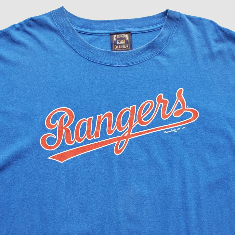 Blue Texas Rangers Stitches 2002 T-Shirt