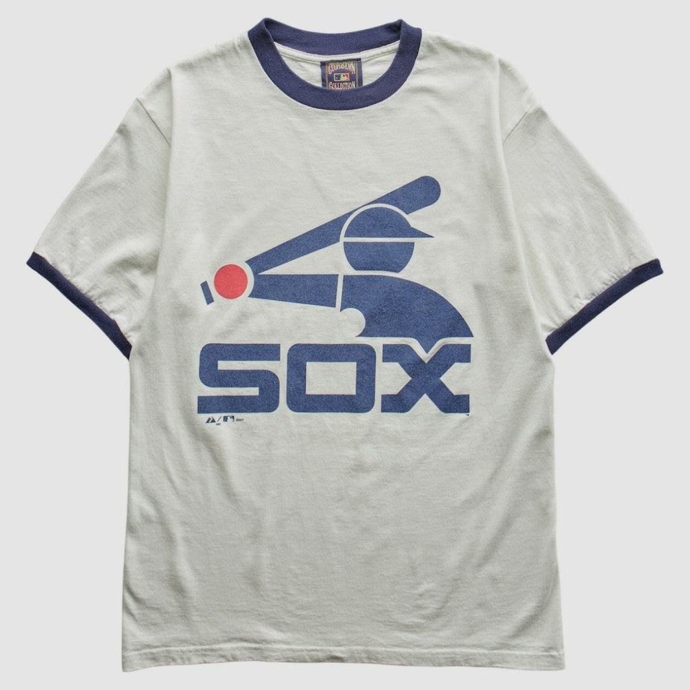 White Boston Red Sox Majestic cooperstown collection 2007 T-Shirt