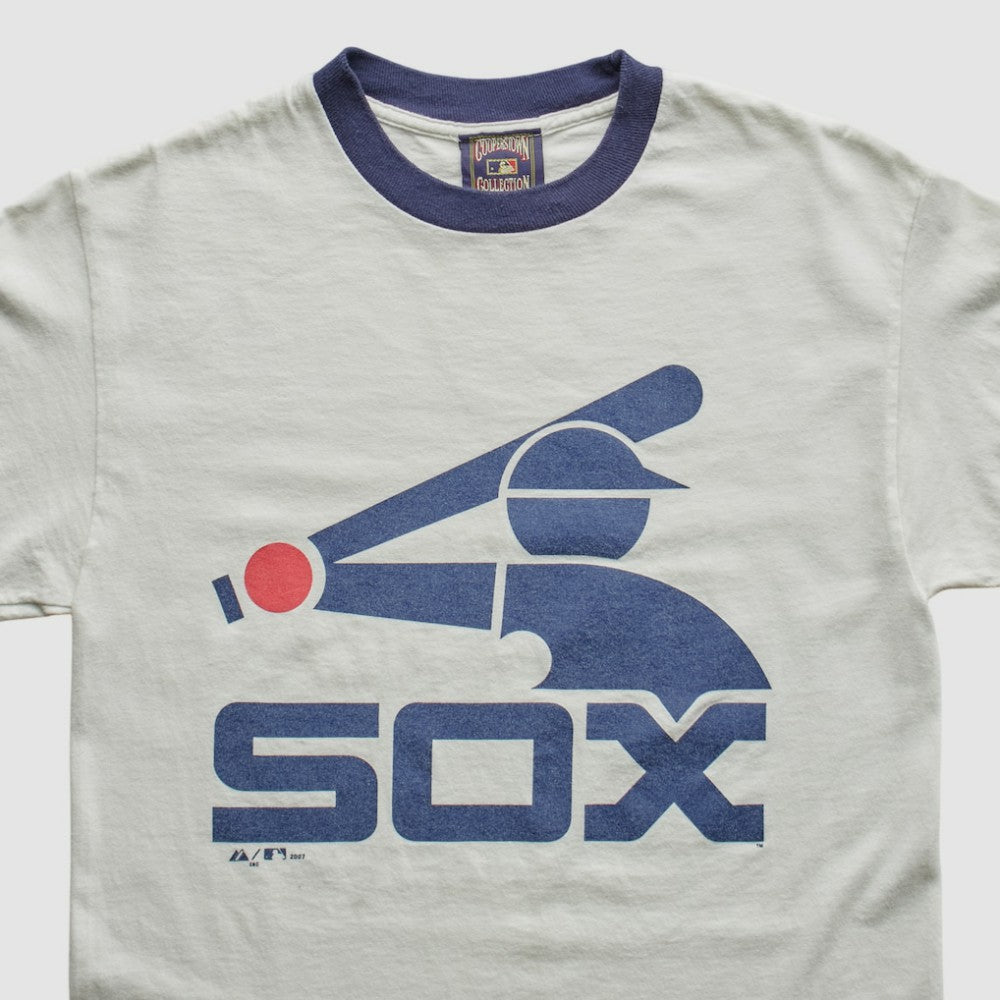 White Boston Red Sox Majestic cooperstown collection 2007 T-Shirt