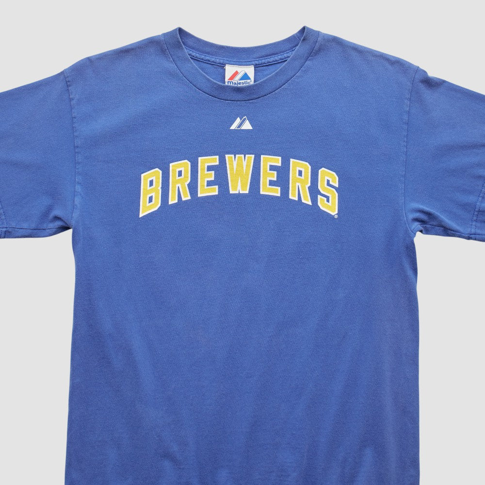 Blue Milwaukee Brewers Majestic 2000s T-Shirt
