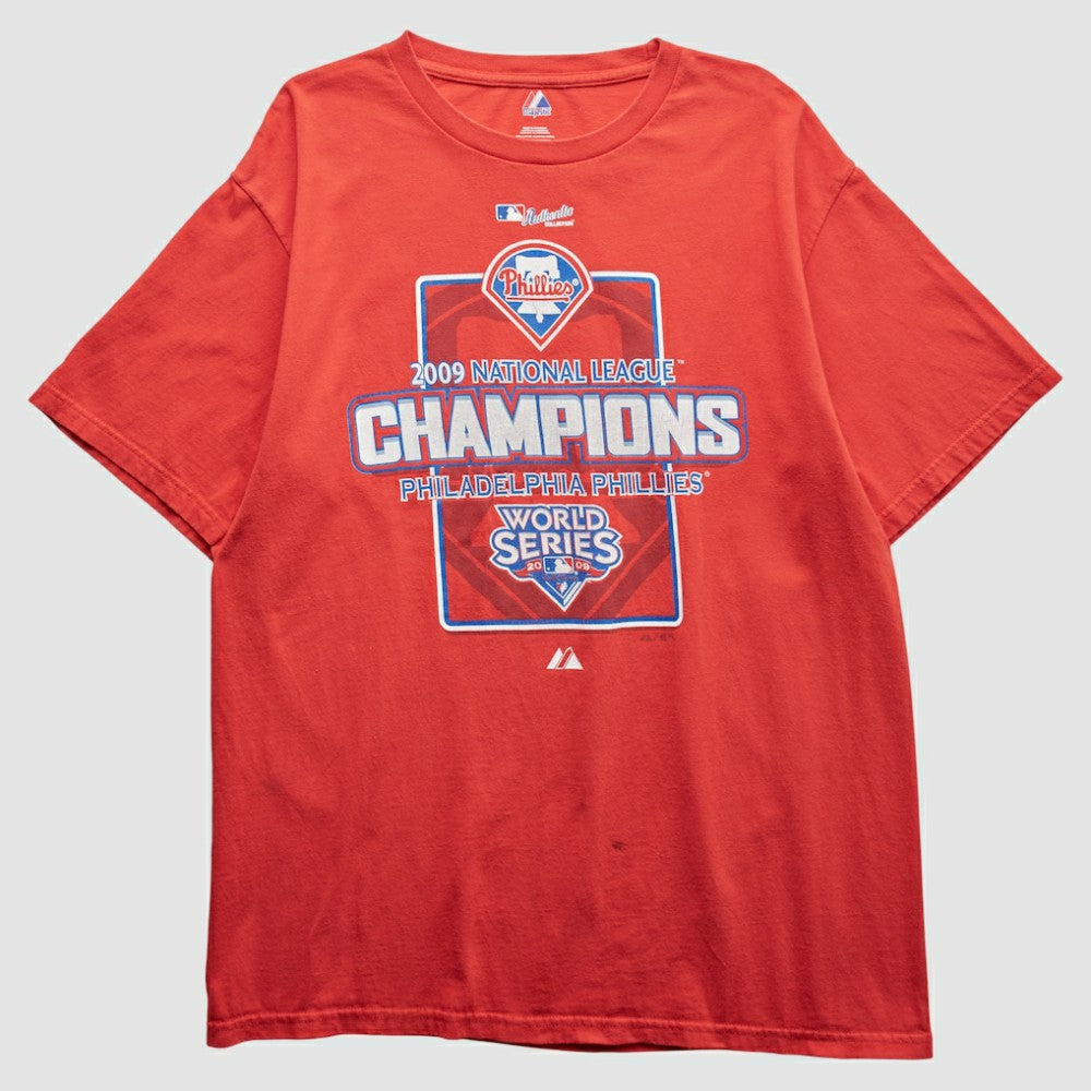 Red Philadelphia Phillies Majestic 2009 T-Shirt