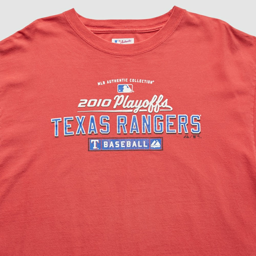 Red Texas Rangers Majestic 2010 T-Shirt