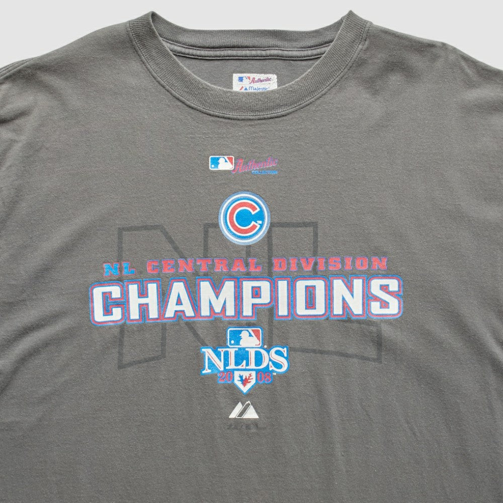 Gray Chicago Cubs Majestic 2008 T-Shirt