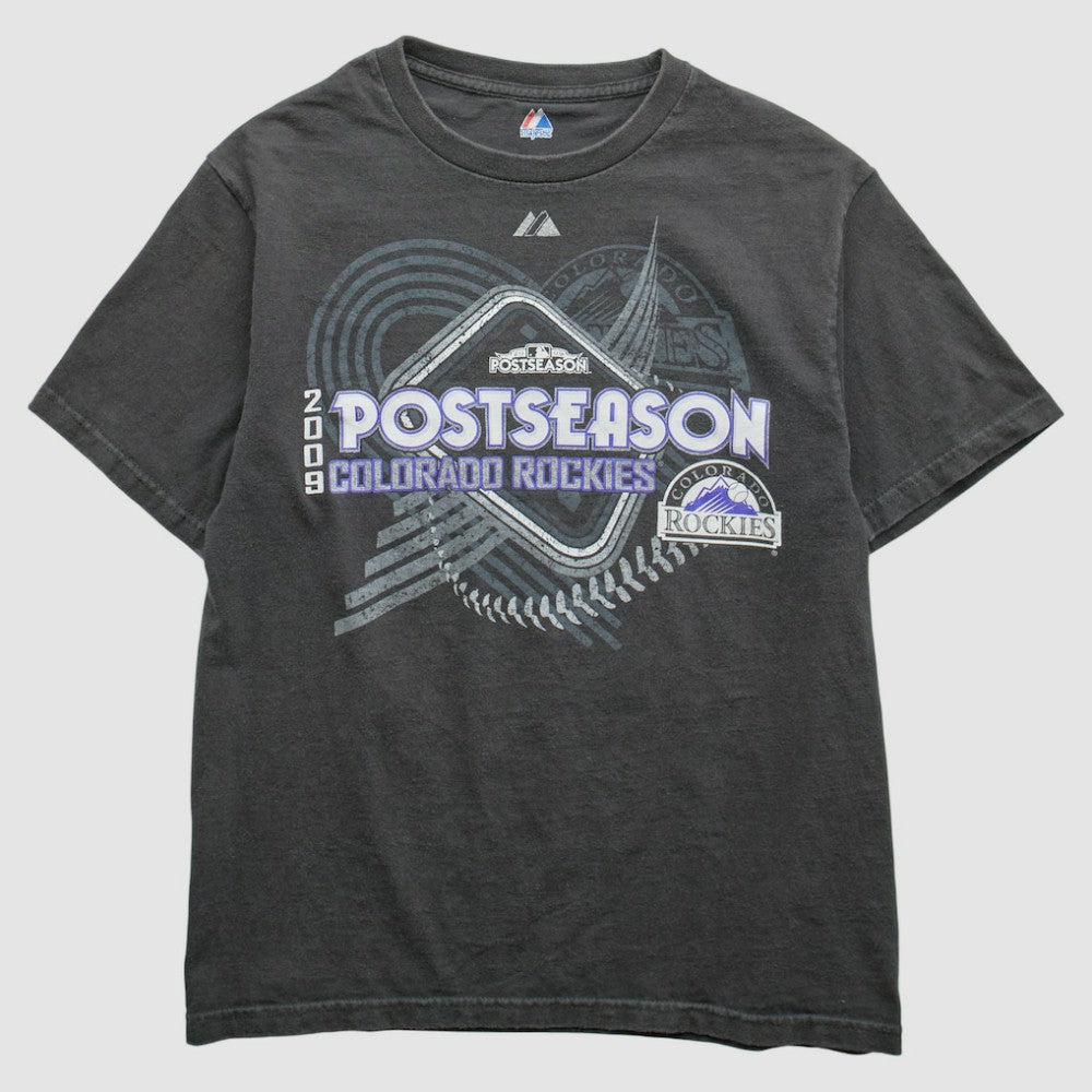Black Colorado Rockies Majestic 2009 T-Shirt