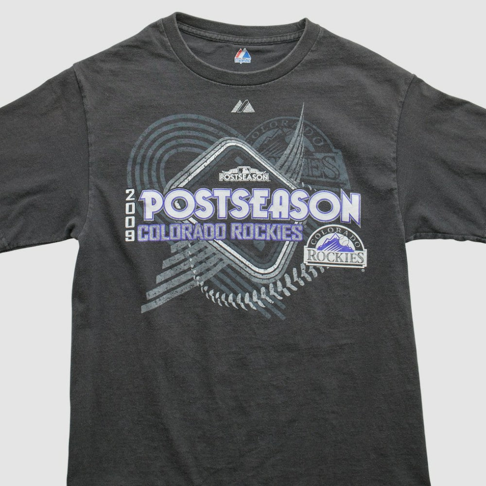 Black Colorado Rockies Majestic 2009 T-Shirt