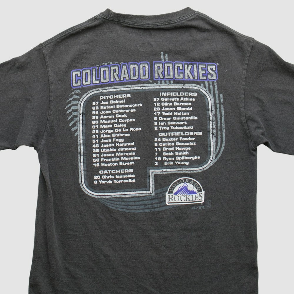 Black Colorado Rockies Majestic 2009 T-Shirt