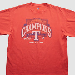Red Texas Rangers Majestic 2011 T-Shirt