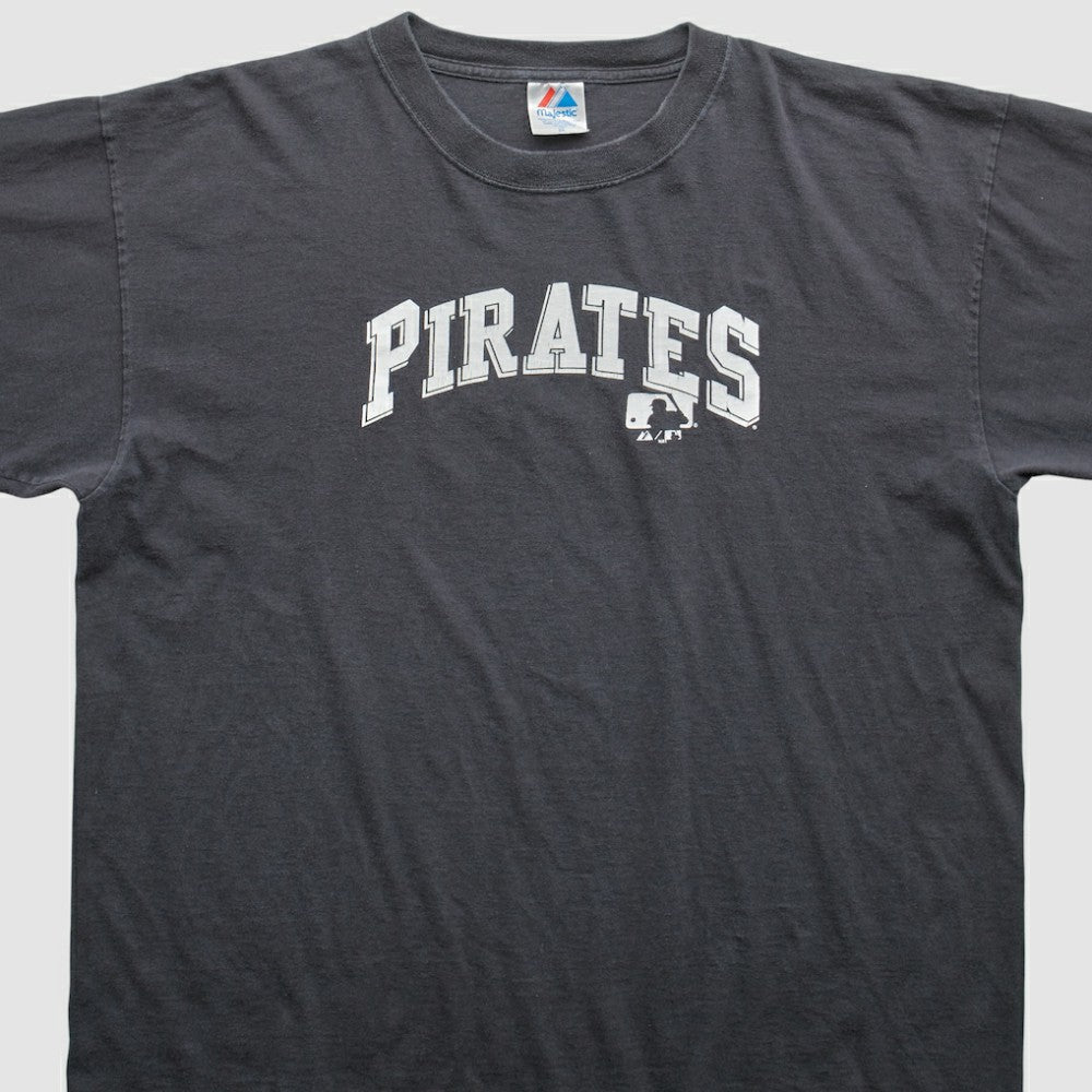 Gray Pittsburgh Pirates Majestic 2000s T-Shirt