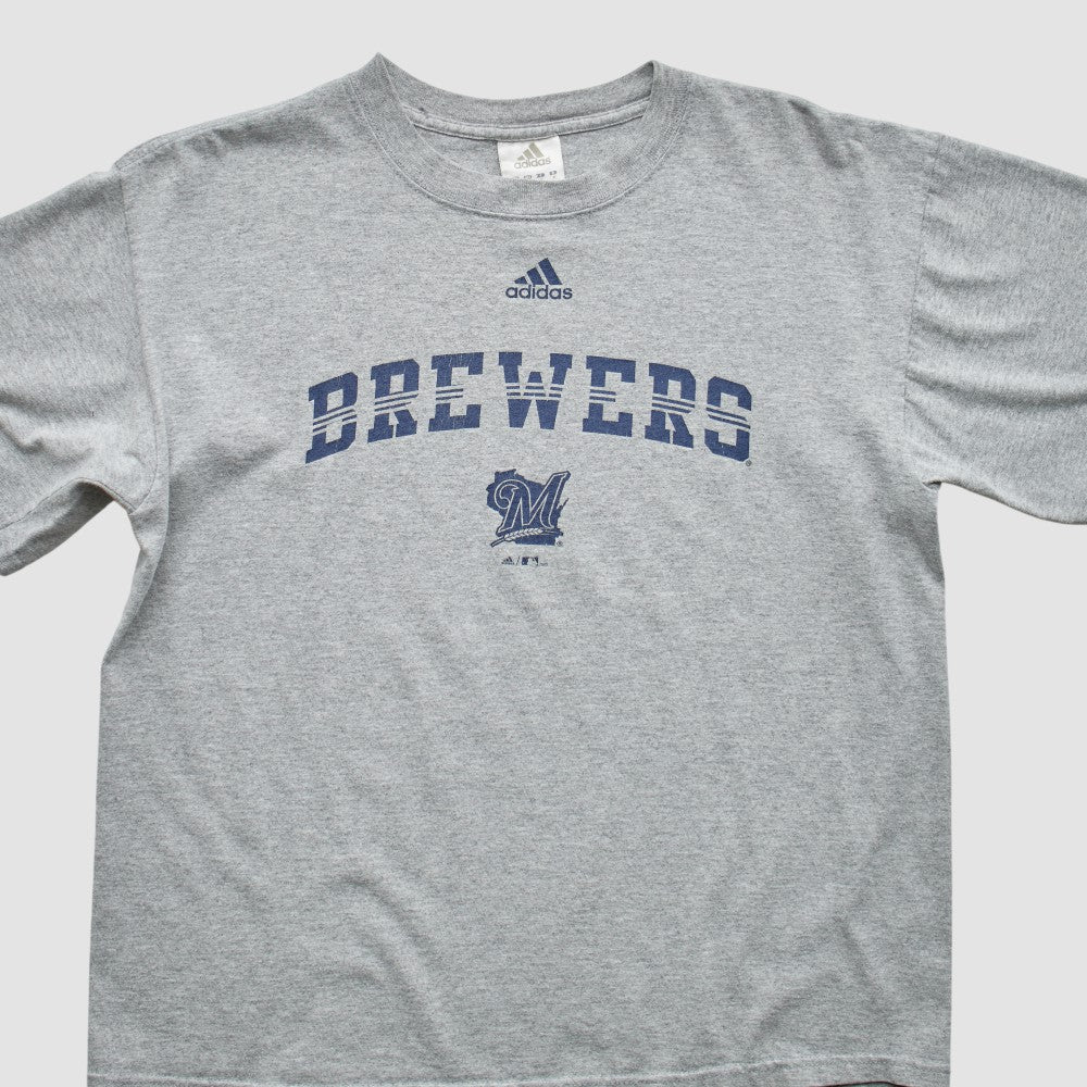 Gray Milwaukee Brewers Adidas 2000s T-Shirt