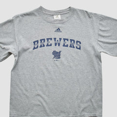 Gray Milwaukee Brewers Adidas 2000s T-Shirt