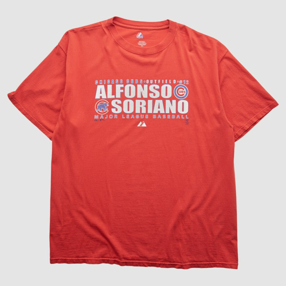 Red Chicago Cubs Majestic 2000s T-Shirt
