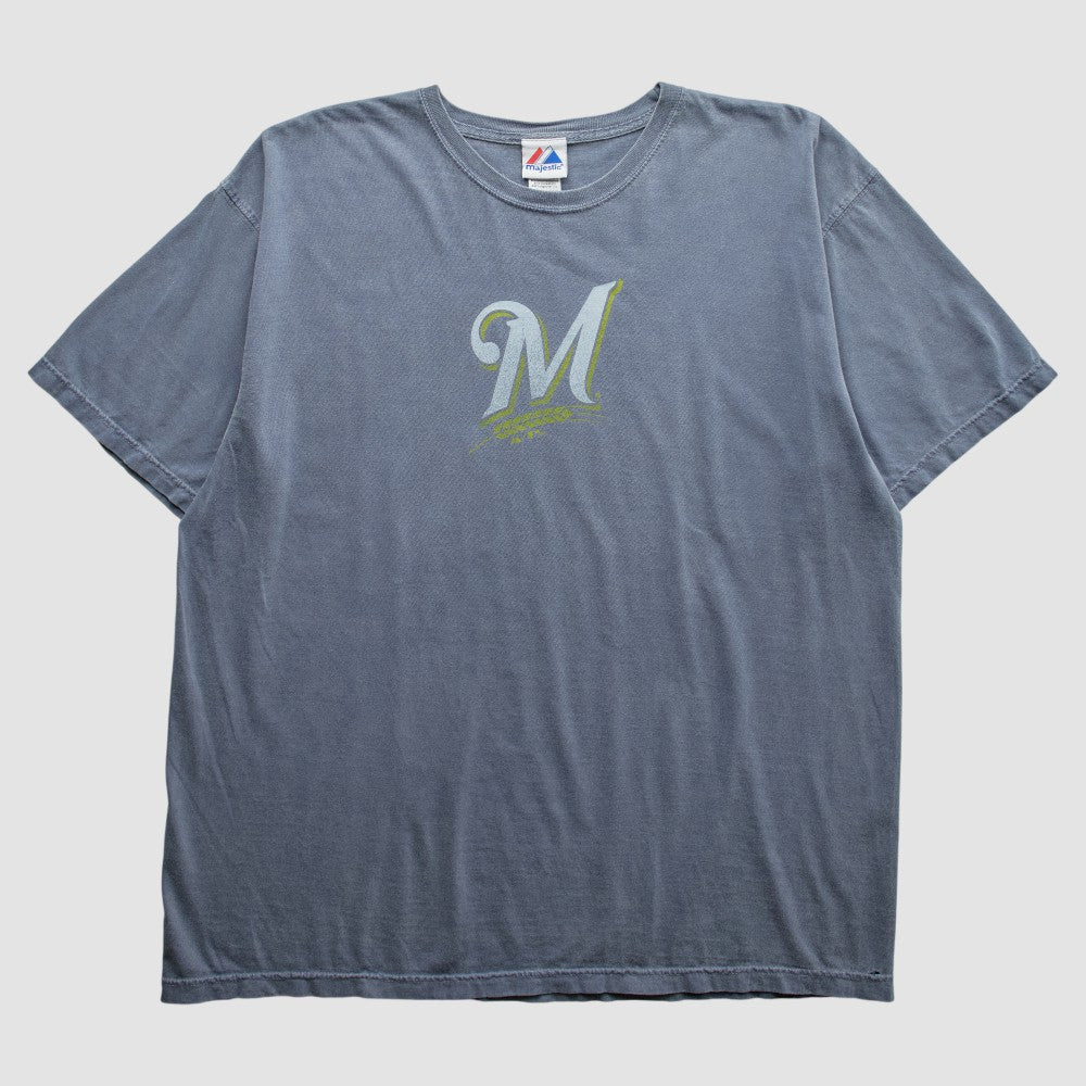 Blue Milwaukee Brewers Majestic 2000s T-Shirt