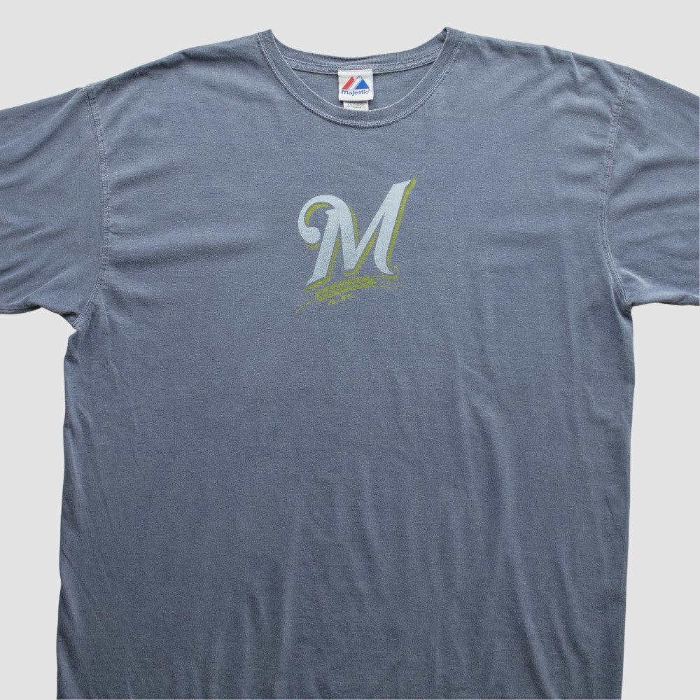 Blue Milwaukee Brewers Majestic 2000s T-Shirt