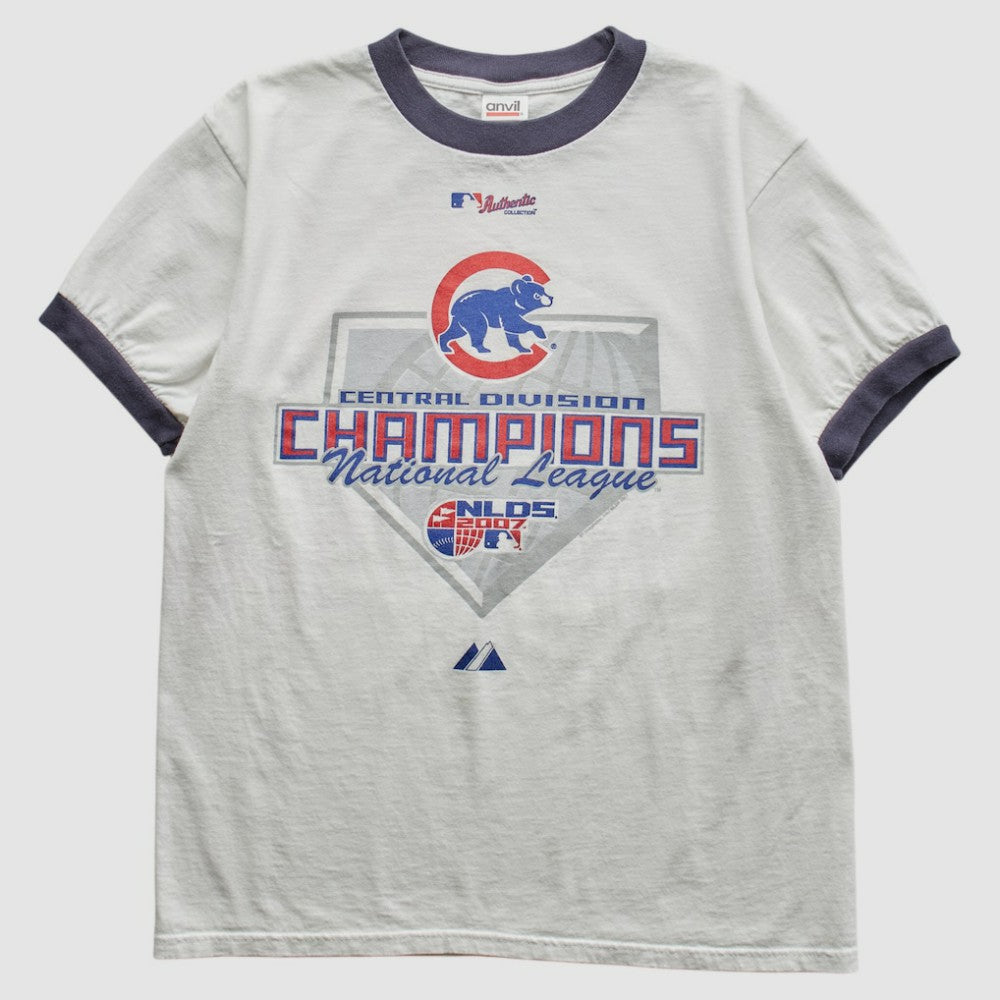 White Chicago Cubs Majestic 2007 T-Shirt