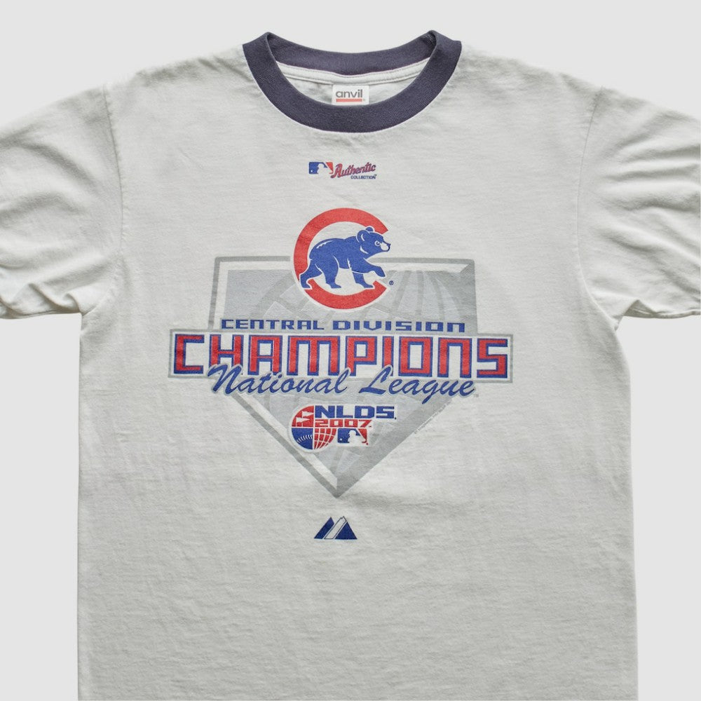 White Chicago Cubs Majestic 2007 T-Shirt