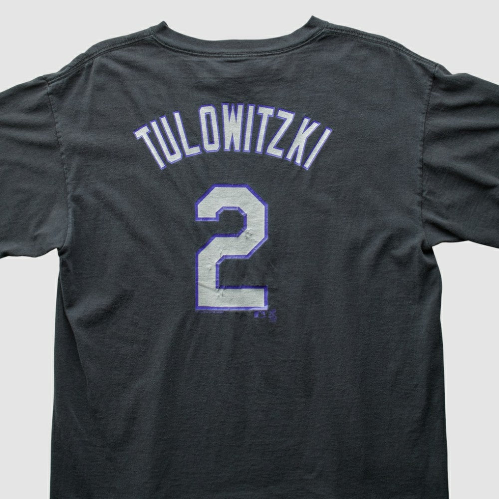Black Colorado Rockies Majestic 2000s T-Shirt