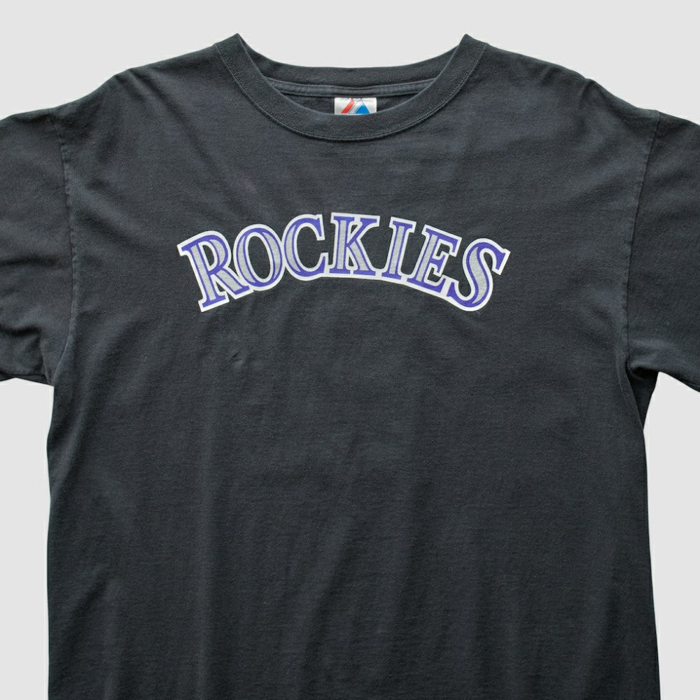 Black Colorado Rockies Majestic 2000s T-Shirt