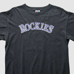 Black Colorado Rockies Majestic 2000s T-Shirt