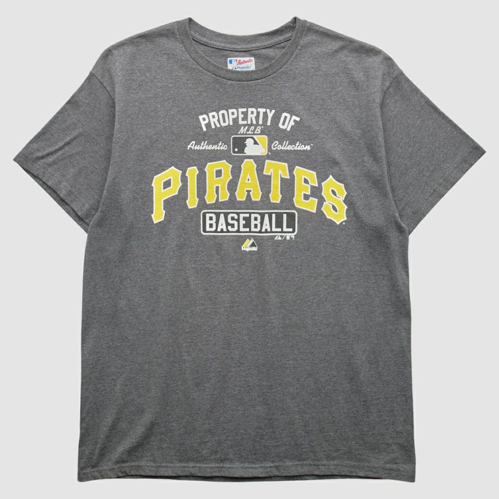 Gray Pittsburgh Pirates Majestic 2000s T-Shirt
