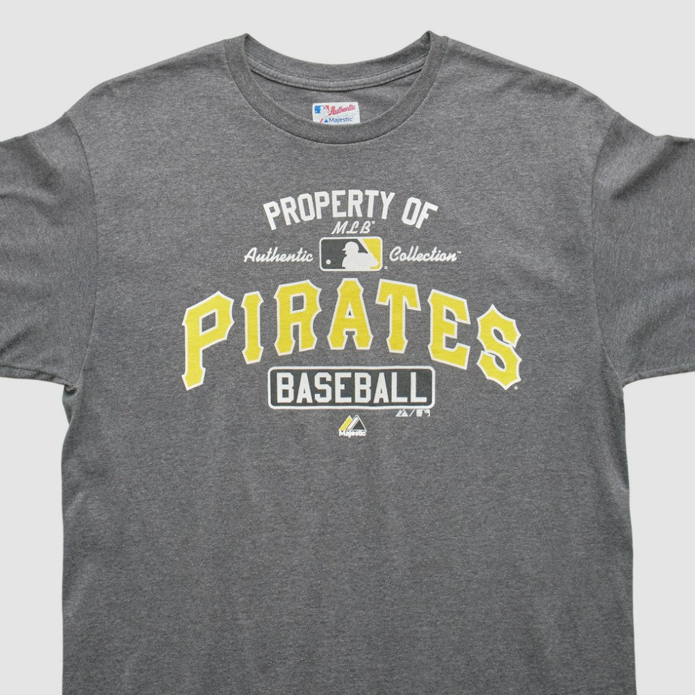 Gray Pittsburgh Pirates Majestic 2000s T-Shirt