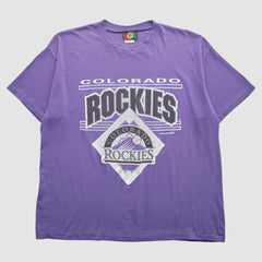 Purple Colorado Rockies Jostens 1991 T-Shirt