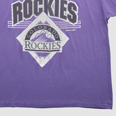 Purple Colorado Rockies Jostens 1991 T-Shirt