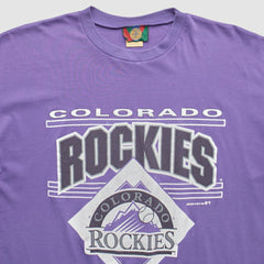 Purple Colorado Rockies Jostens 1991 T-Shirt