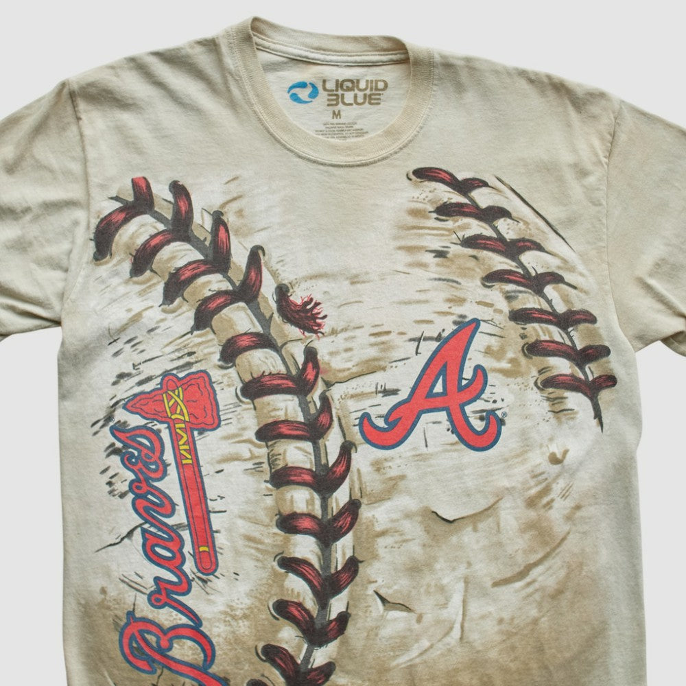Beige Atlanta Braves Liquid Blue 2014 T-Shirt