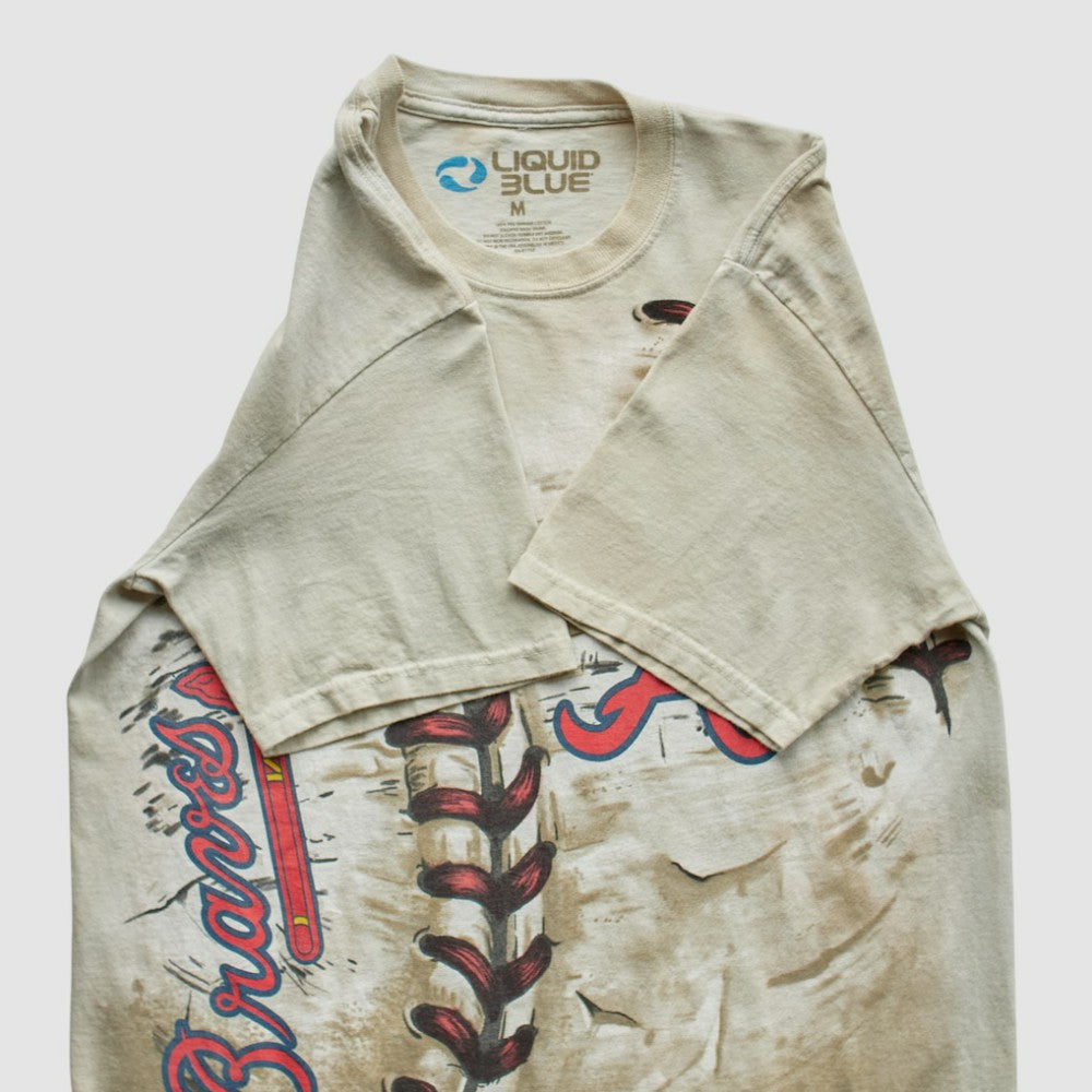 Beige Atlanta Braves Liquid Blue 2014 T-Shirt