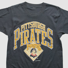 Black Pittsburgh Pirates Logo 7 1989 T-Shirt