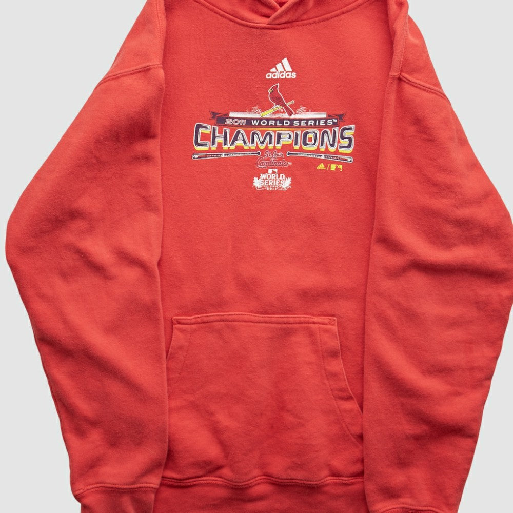 Red St. Louis Cardinals Adidas 2011 Pullover Sweatshirt