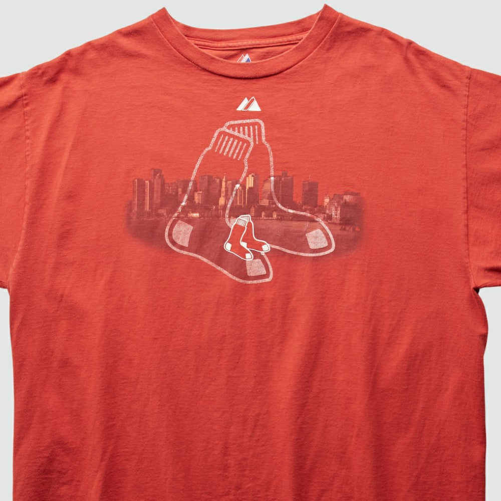 Red Boston Red Sox Majestic 2000s T-Shirt