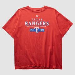 Red Texas Rangers Majestic 2000s T-Shirt