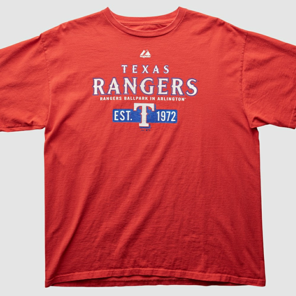 Red Texas Rangers Majestic 2000s T-Shirt