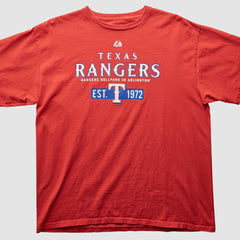 Red Texas Rangers Majestic 2000s T-Shirt