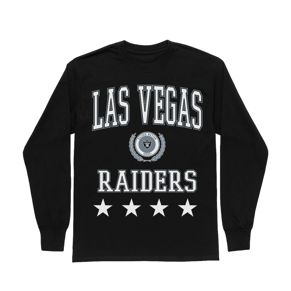 Gameday Couture Women's Oversized Everyday Star Long Sleeve T-Shirt - Las Vegas Raiders T-shirts