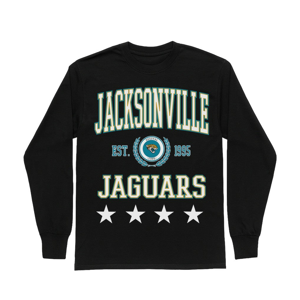 Gameday Couture Women's Oversized Everyday Star Long Sleeve T-Shirt - Jacksonville Jaguars T-shirts