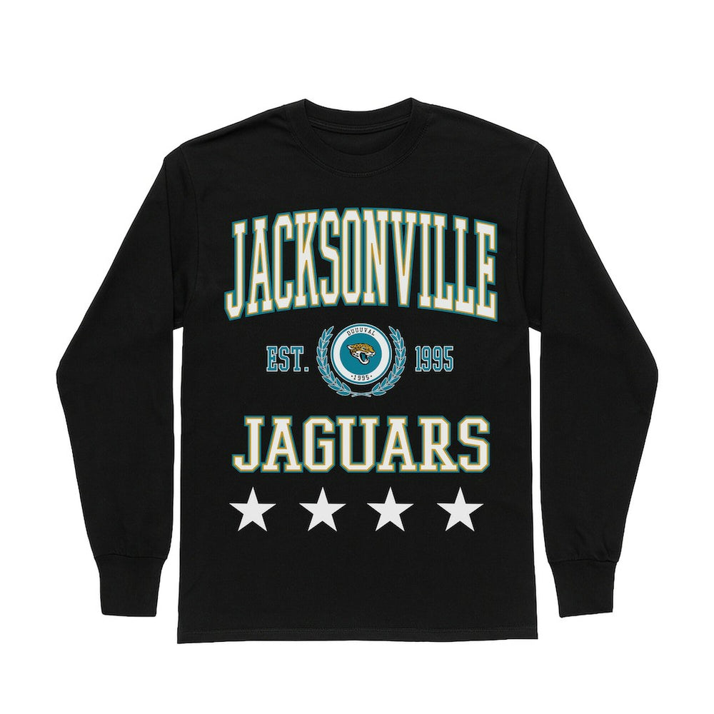 Gameday Couture Women's Oversized Everyday Star Long Sleeve T-Shirt - Jacksonville Jaguars T-shirts