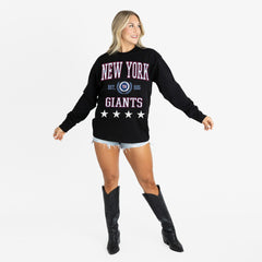 Gameday Couture Women's Oversized Everyday Star Long Sleeve T-Shirt - New York Giants T-shirts