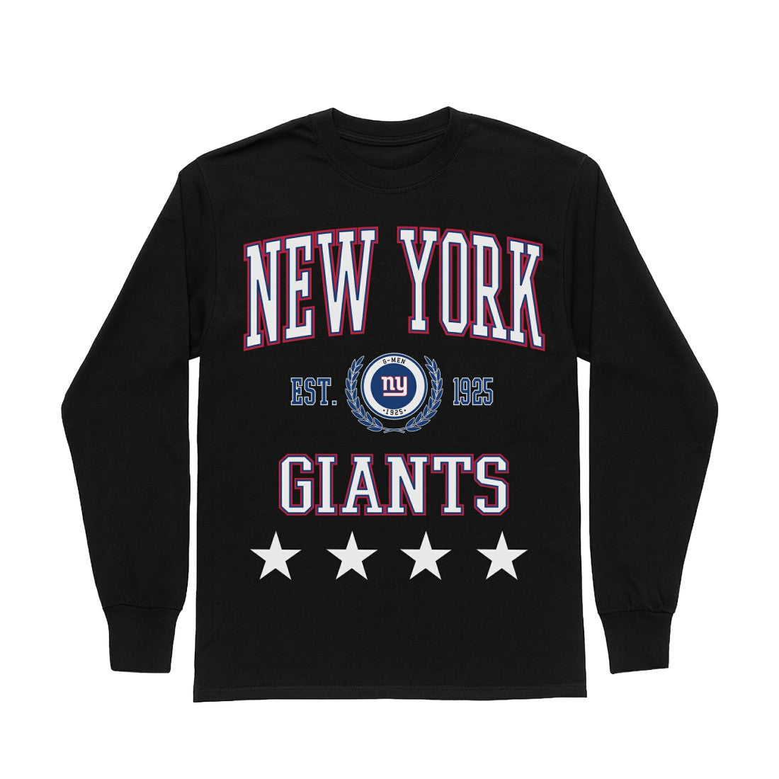 Gameday Couture Women's Oversized Everyday Star Long Sleeve T-Shirt - New York Giants T-shirts