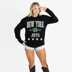 Gameday Couture Women's Oversized Everyday Star Long Sleeve T-Shirt - New York Jets T-shirts