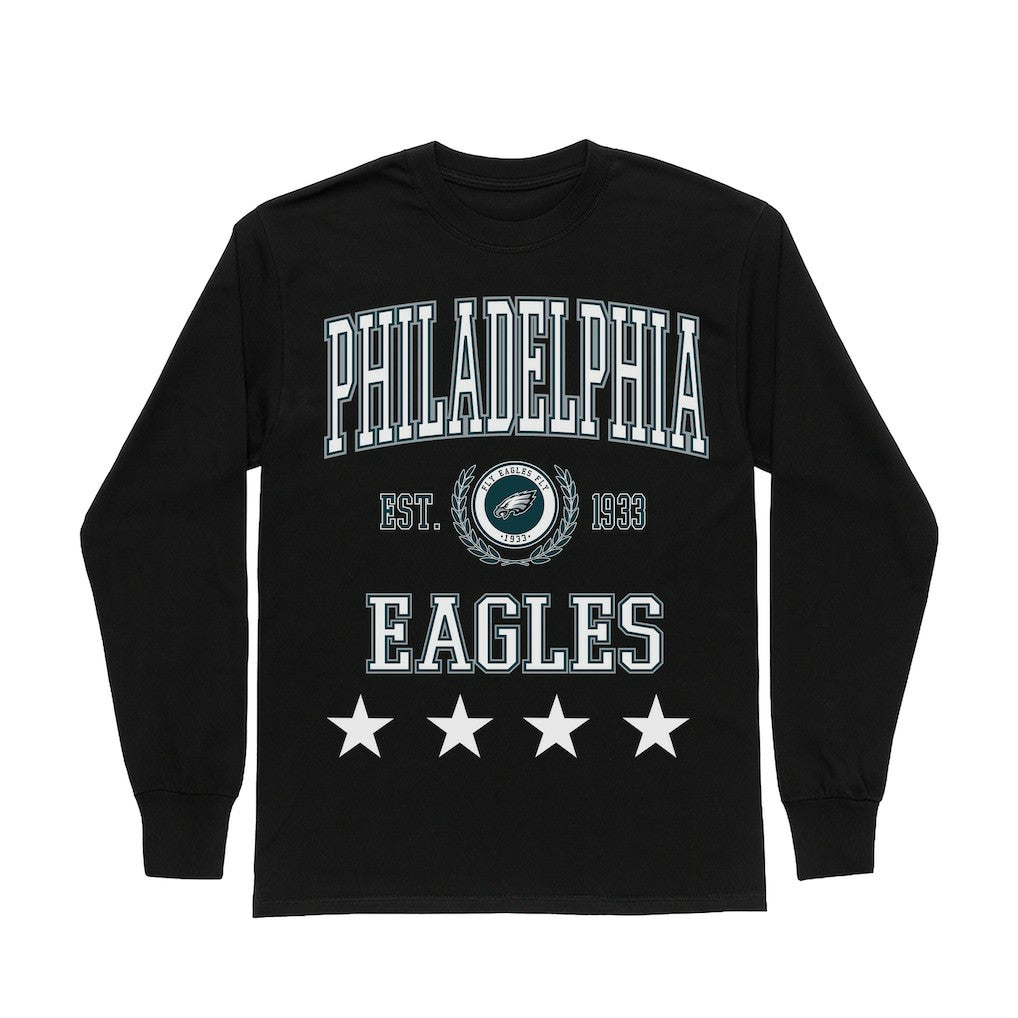 Gameday Couture Women's Oversized Everyday Star Long Sleeve T-Shirt - Philadelphia Eagles T-shirts