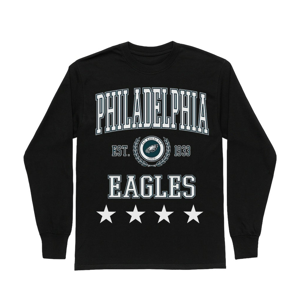Gameday Couture Women's Oversized Everyday Star Long Sleeve T-Shirt - Philadelphia Eagles T-shirts