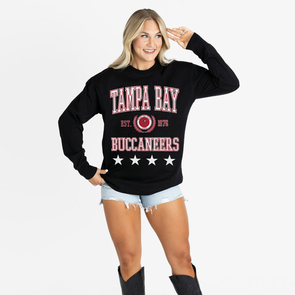 Gameday Couture Women's Oversized Everyday Star Long Sleeve T-Shirt - Tampa Bay Buccaneers T-shirts