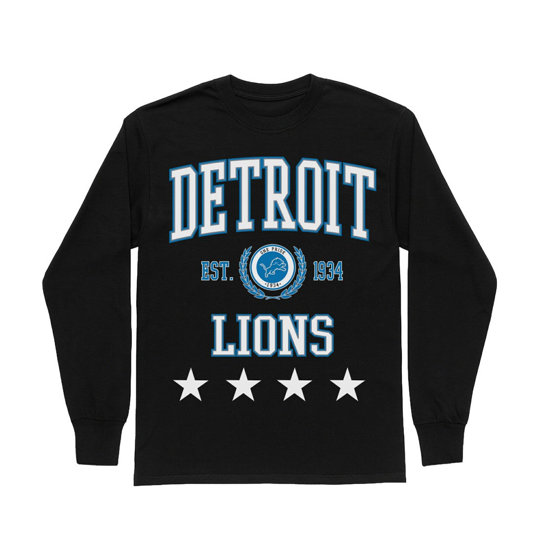 Gameday Couture Women's Oversized Everyday Star Long Sleeve T-Shirt - Detroit Lions T-shirts