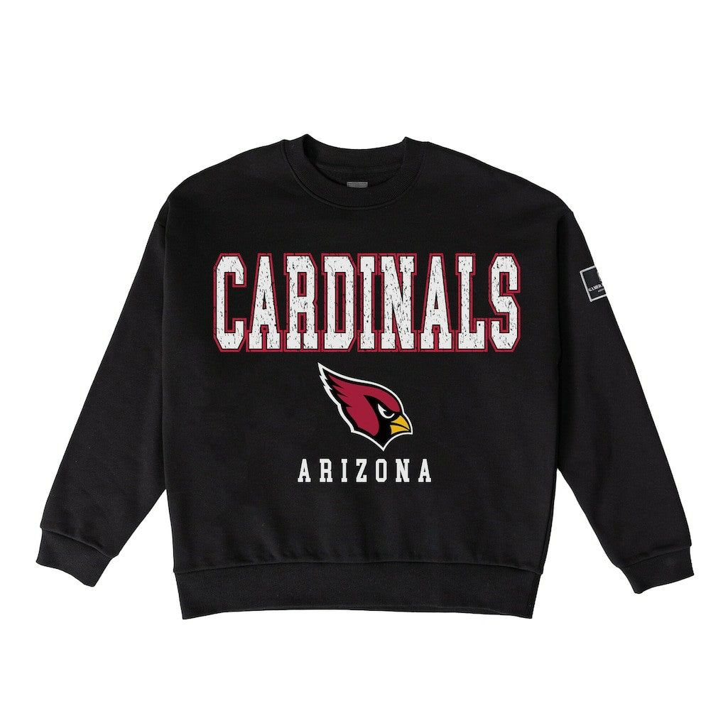 Gameday Couture Women's Oversized Level Up Black Label Premium Fleece Sweatshirt - Arizona Cardinals Sweatshirts