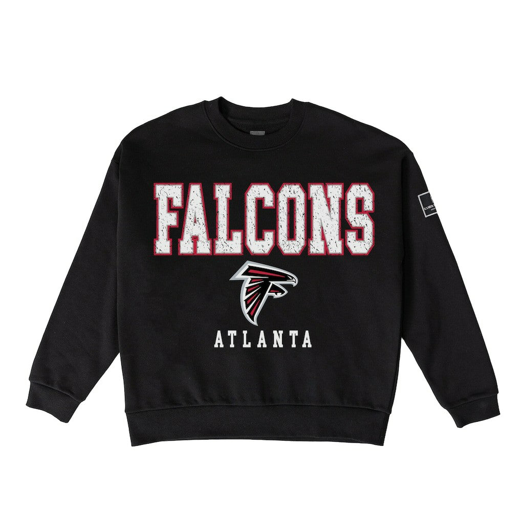Gameday Couture Women's Oversized Level Up Black Label Premium Fleece Sweatshirt - Atlanta Falcons Sweatshirts