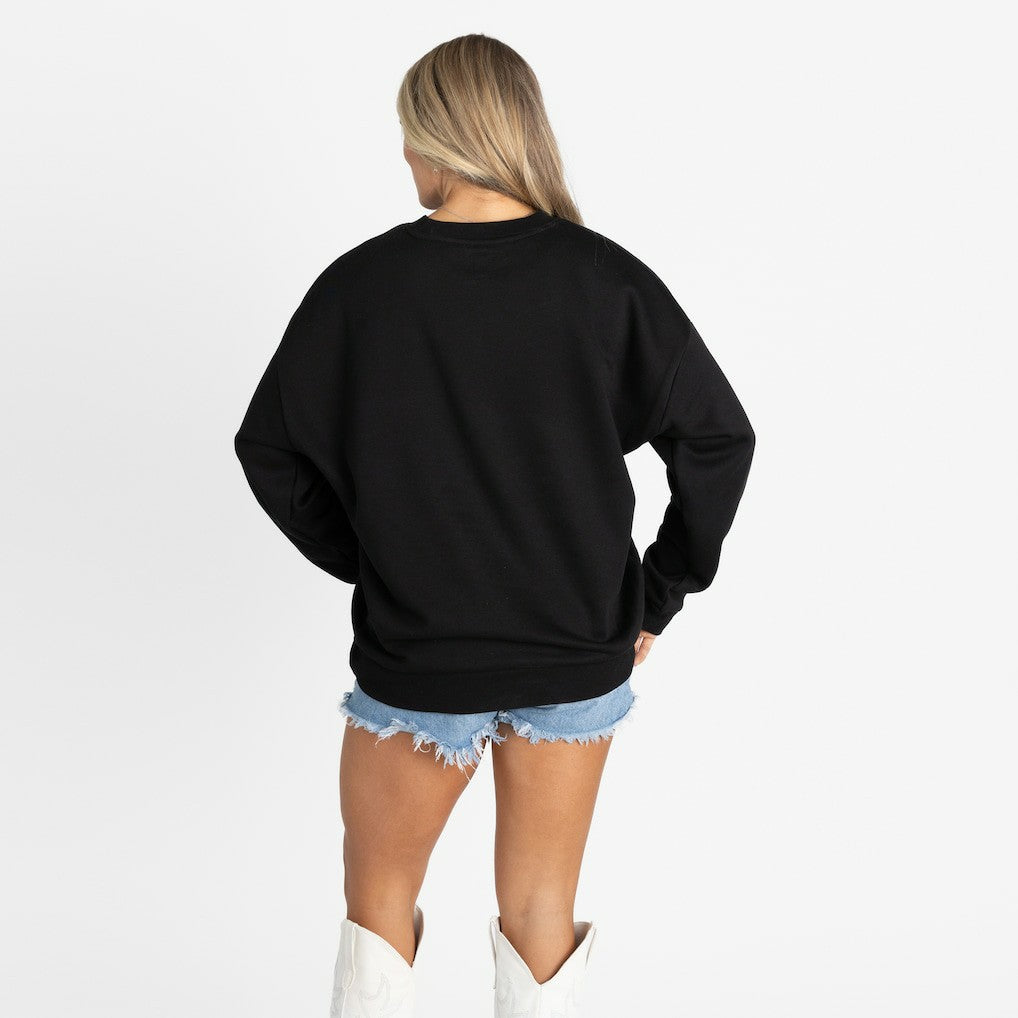 Gameday Couture Women's Oversized Level Up Black Label Premium Fleece Sweatshirt - Kansas City Chiefs Sweatshirts
