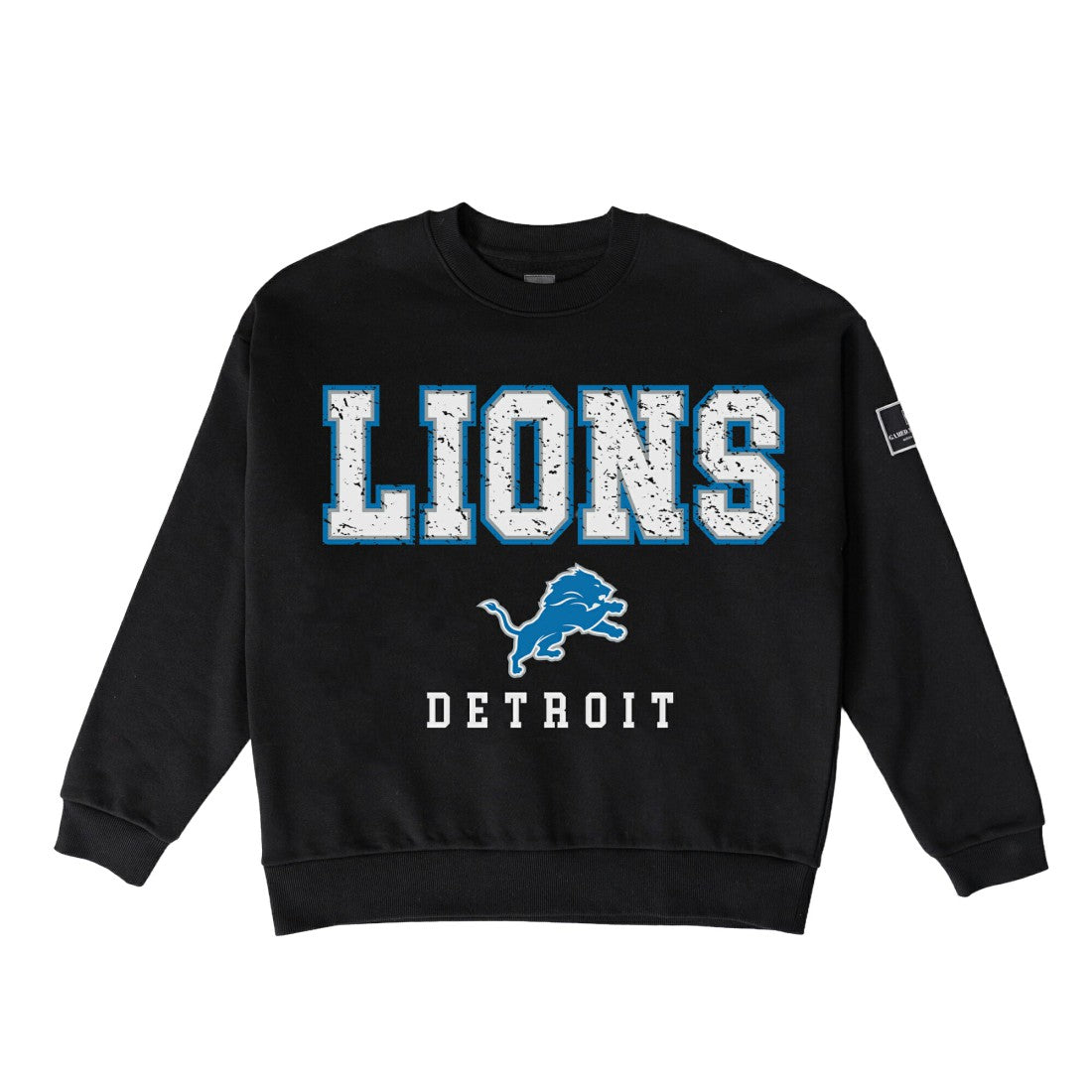Gameday Couture Women's Oversized Level Up Black Label Premium Fleece Sweatshirt - Detroit Lions Sweatshirts