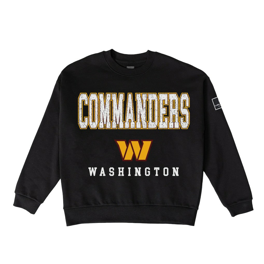 Gameday Couture Women's Oversized Level Up Black Label Premium Fleece Sweatshirt - Washington Commanders Sweatshirts